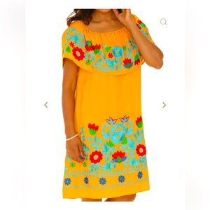 EUC Shoreline Floral Embroidery dress size 3XL